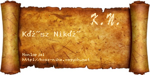 Kósz Niké névjegykártya